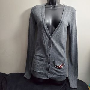 Hollister V neck button down cardigan.